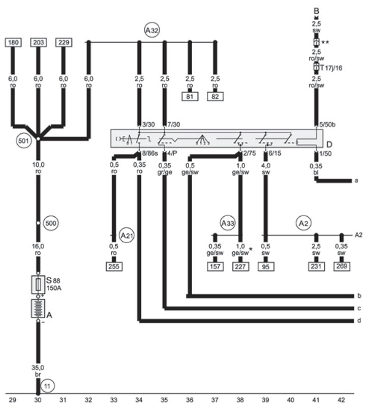 19-3 Ignition switch, main fuse