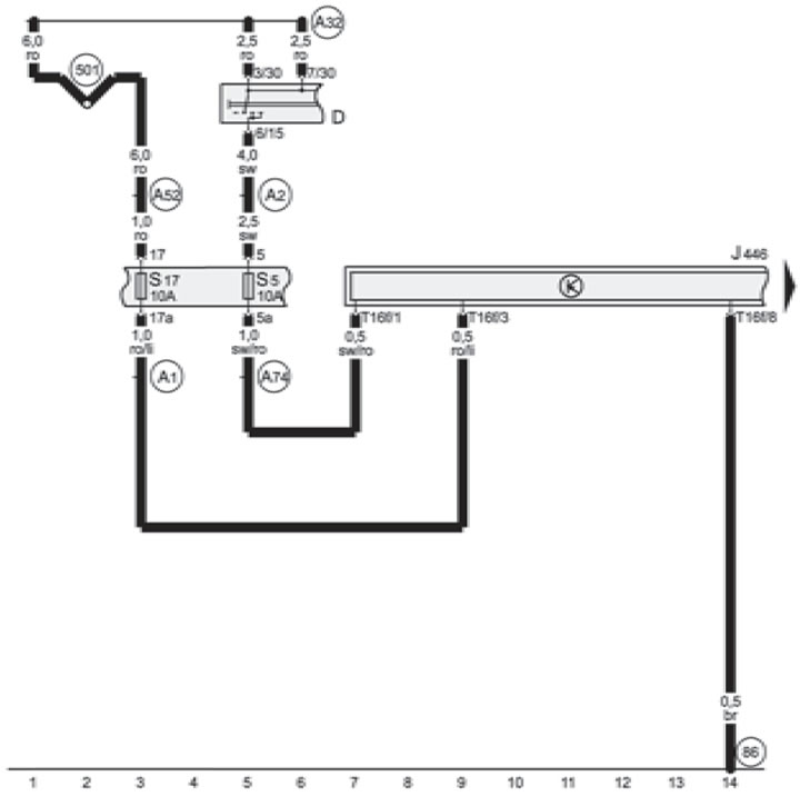 21-1 Parking Assist Module, Fuses