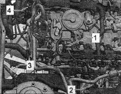 1. Złącze elektryczne sondy lambda «G39»; 2. Sonda lambda «G39» i element grzejny sondy lambda…