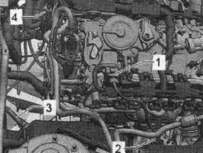 Odpojte konektor «4» lambda sondy za neutralizátorom «G130» a ohrievač lambda sondy 1 za…