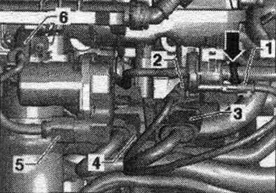 2. Разхлабете от сензора за детонация 1 «G61» и го освободете; 3. От клапана на всмукателния…
