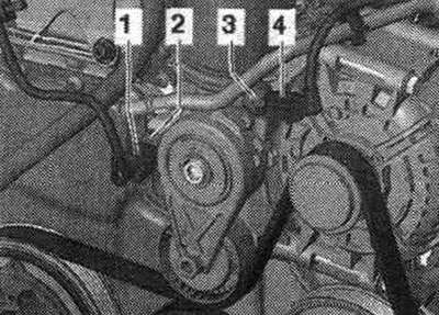 1. Електрически, щепселен конектор на сензора за налягане на маслото «F22»; 2. Сензор за налягане…
