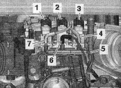 1. Ventil sekundárneho prívodu vzduchu «N112». 2. Klapka sacieho potrubia «N316». 3. Regulačný…