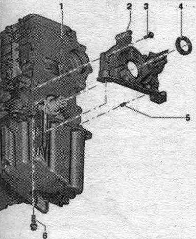 1. Блок рухавіка. 2. Ушчыльняльны фланец. 3. Болт. 4. Абшэўкавае ўшчыльненне. 5. Накіроўвалая…