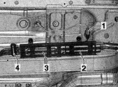 1. Допълнителен щепселен конектор. горивна помпа «V393». 2. Горивен филтър. 4. Отоплителен вентил.