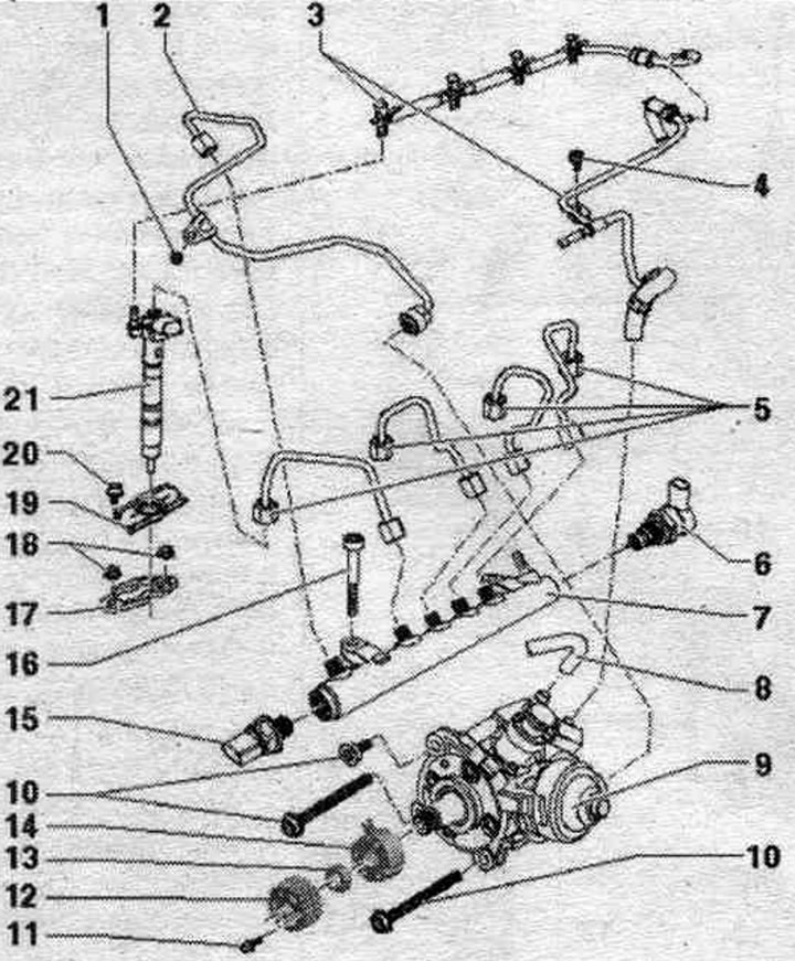 1. Болт: 10 Nm.