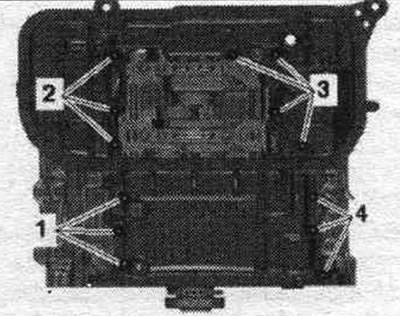 1. Pre-tighten to 5 Nm. 2. Tighten to 15 Nm.