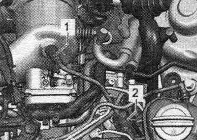 1. Лямбда-зонд «G39». 2. Штэкерны раз'ём лямбда-зонда «G39».