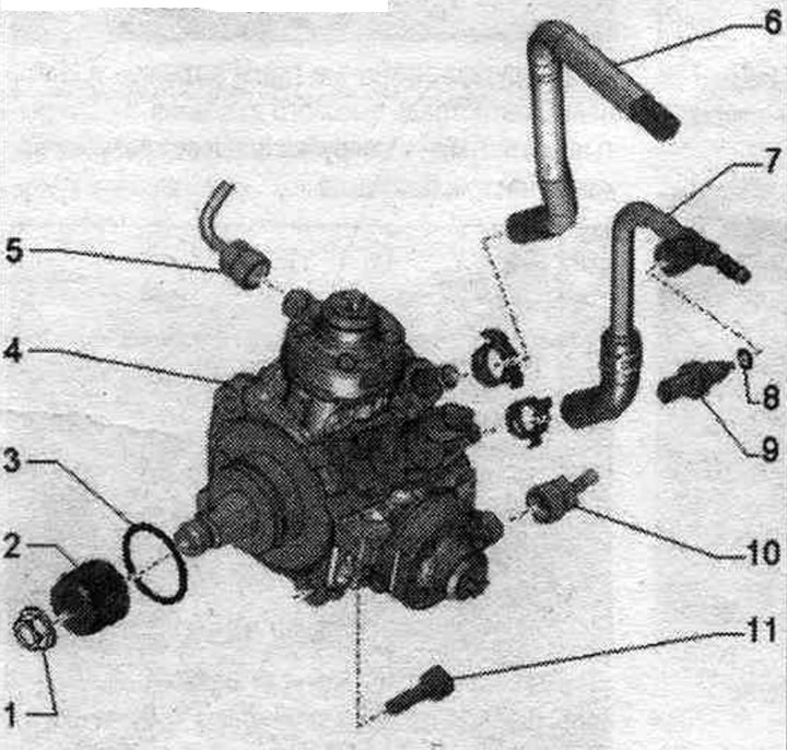 1. Nakrętka: do odkręcania przytrzymać adapter «poz. 2» podporą «T40248»; 70 Nm.