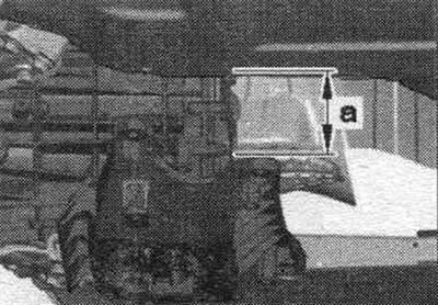 Апусціць КП кантавальнікам на велічыню «а». Памер «а» = максімум 60 мм.