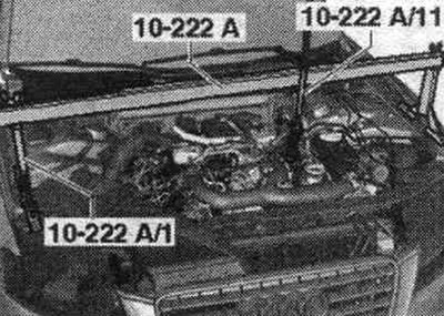 Монтирайте напречната греда «10-222 A» заедно с колоните «10-222 A/1» и водещия винт «10-222 A/11»,…