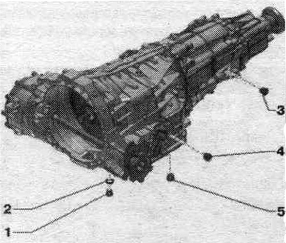 1. Чеп за испуштање ATF уља: 45 Nm.