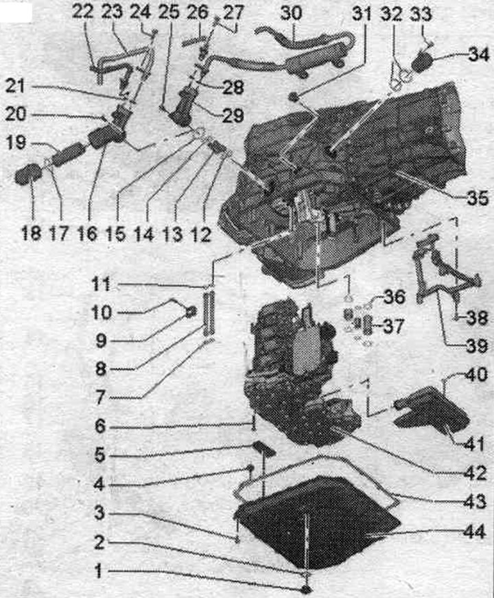 1. Пробка за източване на ATF.