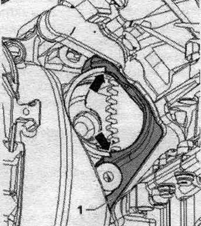 Зняць стартар. Стартар павінен быць зняты, каб заглушку «1» для адтуліны пад стартар можна было…