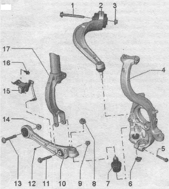 1. Болт: замяняць пры зняцці.
