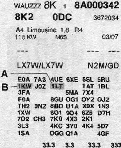 Информация о типе установленных на а/м тормозов содержится в стикере с данными об а/м в…