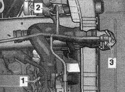 Демонтиране на маркучи ОЖ «1» и «2» от тръбата ОЖ и се отклони встрани. Разкачете тръбопровода за…