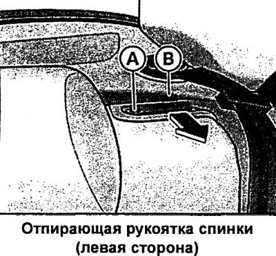 Для увеличения размеров багажника можно складывать вперед оба компонента спинки вместе или…