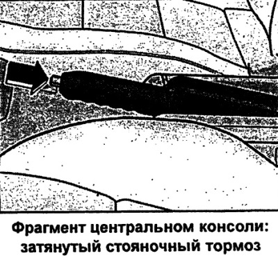 Паркирна кочница се активира померањем полуге нагоре док се не заустави.