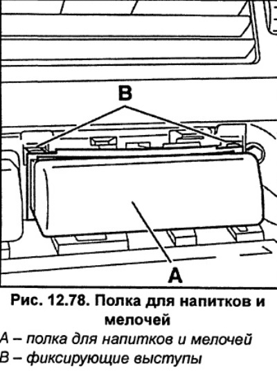 Използвайте отвертка, за да повдигнете двата задържащи зъбца B (фиг. 12,78) и махнете рафта за…