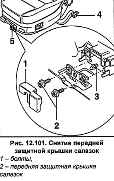 Снятие передних сидений ауди а6 с5