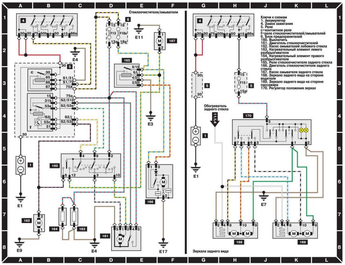 Цэнтральны замак і аўдыёсістэма (Audi А6 С4, 1994-1997 / Электраабсталяванне / Э
