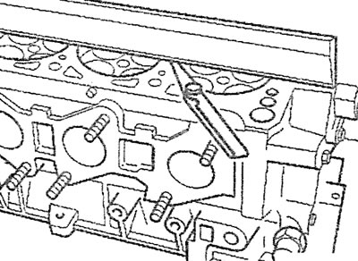 4.24. Проверьте головку блока цилиндров на отсутствие искривлений, деформации или коробления с…