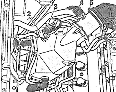 8.47. Odłącz korek 3 zaworu elektromagnetycznego adsorbera od uchwytu 2