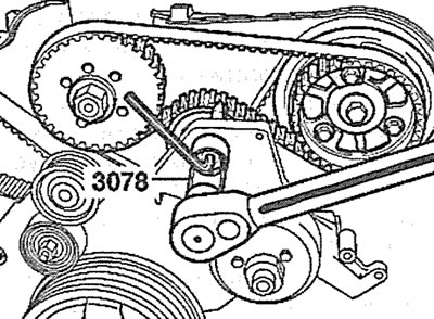 4.16. Прыслабце нацяжэнне зубчастага рамяня прывада ТНВД. Аўтамабілі з дызельным рухавіком