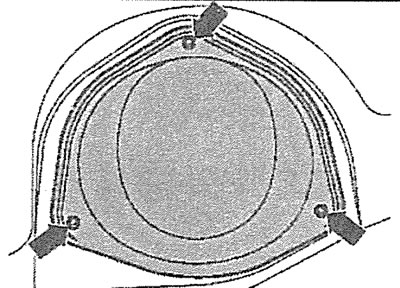 2.4. Вывинтите шурупы (см. стрелки) крышки на днище, которой закрыт топливный насос и датчик…