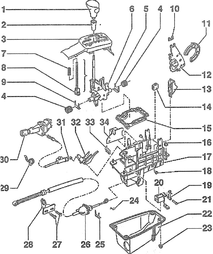3.0. Механизм управления автоматической коробкой передач: