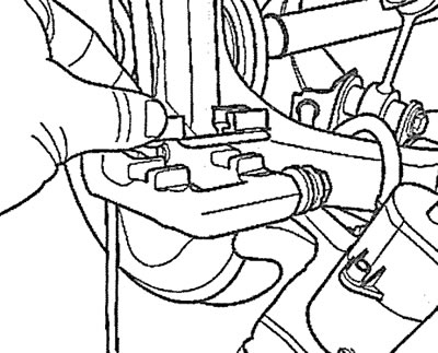 7.5. Install the brake shoe holders into the guide