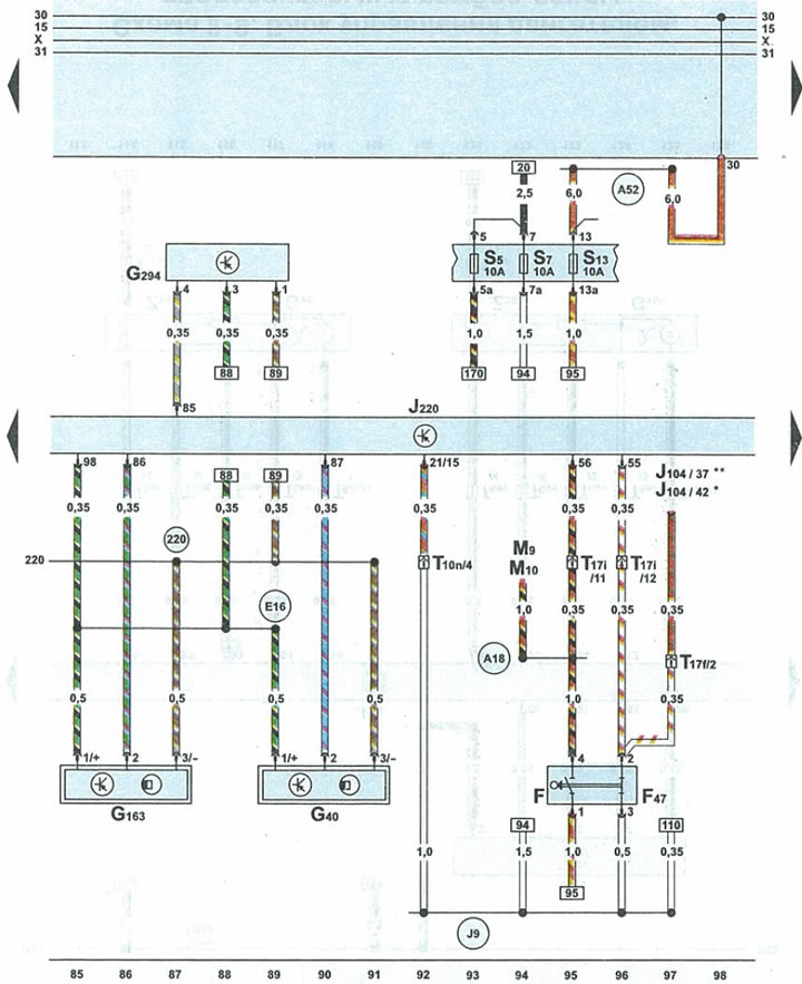 Schema 2-7. Unitate de control motor, senzori inductivi (senzori Hall), întrerupător lumini de…