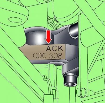 The engine code and number are additionally duplicated on a plate located on the timing belt cover.