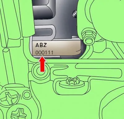 On V6 petrol engines, the engine number is stamped on the right inside side of the cylinder block…