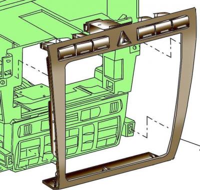 Снимите центральные вентиляционные решетки.