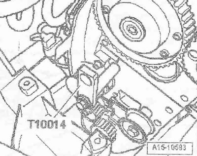 Закачете шпиндела «10.222 A/11» с допълнителната кука «10.222 A/2» от дясната страна на държача…
