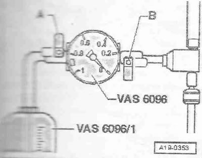 Отстранете маркуча за сгъстен въздух. Отворете кран «A». Благодарение на вакуума охлаждащата…