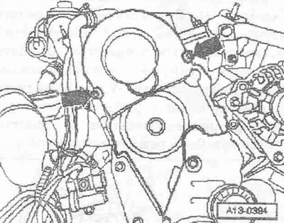 Uvoľnite skrutky krytu hlavy valcov v nasledujúcom poradí «11...1». «šípy» neberú do úvahy.…