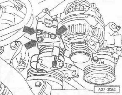 Отстранете горната част на предпазителя на колана «стрелки».