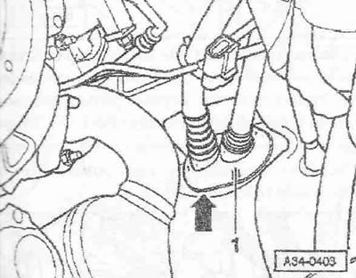 Vymeňte obidva upínacie prvky, pretože boli poškodené pri demontáži. Pripojte upínacie prvky «1» a…