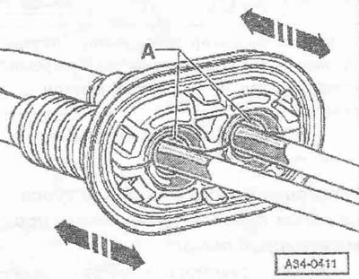 Otočte uvoľňovací krúžok «1» v smere šípky A až na doraz a vložte kábel v smere šípky B do podpery.…