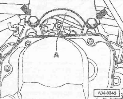 Сменете болтовете. Болтове «стрелки» 50 Nm и затегнете на 90°.