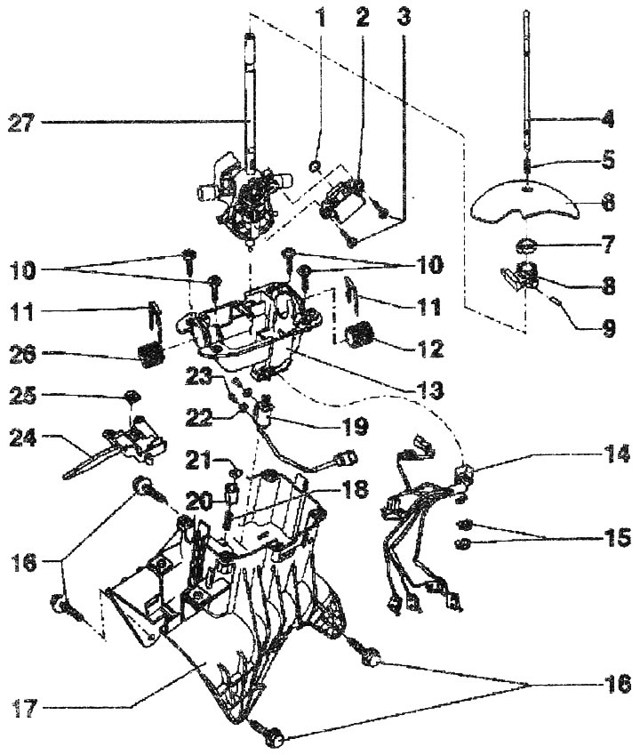 Gear shift mechanism drive: