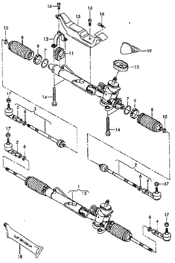 Серво управление, напречна щанга: