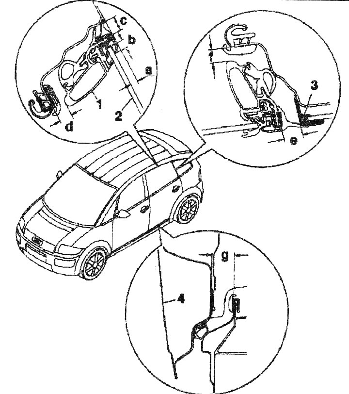 1. Držiak pre vstavané časti dverí. Veľkosť «a» = 4,5 mm + 1,5 mm. Veľkosť «a» upravte pomocou…