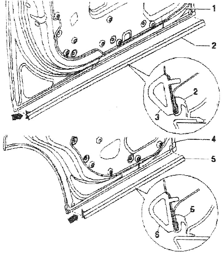 Снятие и установка накладки порога (Ауди А2, 1999-2005 / Кузов / Двери ...