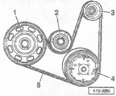 1. Ремъчна шайба на коляновия вал