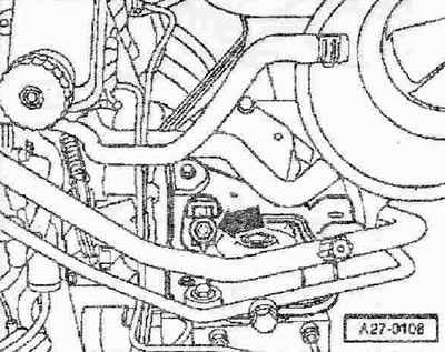 Развийте гайките «2» и «4». Преместете капака на стартера «3» настрани. поз. 1- не се взема предвид.