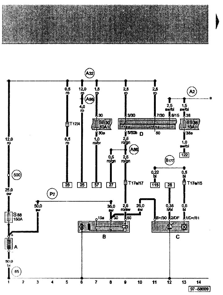Schemat elektryczny silnika benzynowego 1,4 litra BBY